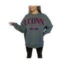 ゲームデイ レディース カットソー トップス Women's Charcoal UConn Huskies Premium Fleece Drop Shoulder Pullover Sweatshirt Charcoal