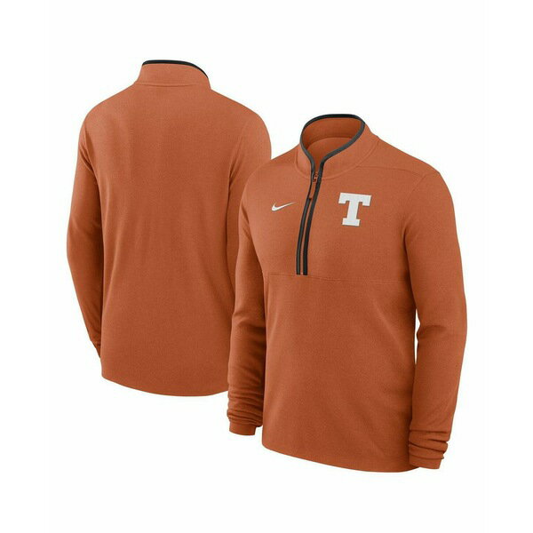 ナイキ メンズ パーカー・スウェットシャツ アウター Men's Burnt Orange Texas Longhorns Baseball Logo Victory Performance Half-Zip Pullover Hoodie Burnt Orange