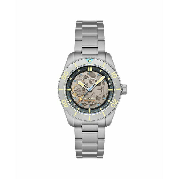 スピ二カー メンズ 腕時計 アクセサリー Men's Croft 42 Skeleton Automatic Sandblasted Solid Stainless Steel Bracelet Watch, 42mm Black
