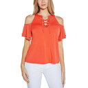 ベルディーニ レディース カットソー トップス Women's Cold-Shoulder Grommet Trim Knit Top Papaya Punch(4)