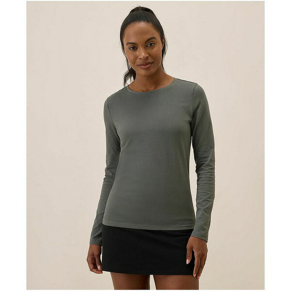 パクト レディース カットソー トップス Women's Organic Cotton Luxe Stretch Jersey Long Sleeve Tee..