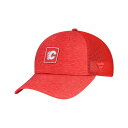 ファナティクス レディース 帽子 アクセサリー Women's Red Calgary Flames Authentic Pro Adjustable Truc...