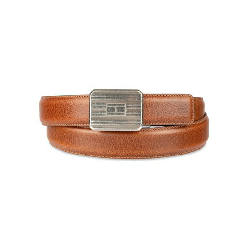 トミー ヒルフィガー メンズ ベルト アクセサリー Men's Engine Turned Plaque Buckle Belt Tan トミー ヒルフィガー メンズ ベルト アクセサリー Men's Engine Turned Plaque Buckle Belt Tan