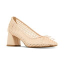 マッデンガール レディース パンプス シューズ Emily-M Mesh Block-Heel Ballet Pumps Natural Mesh(4)
