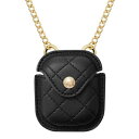 アンクライン レディース ショルダーバッグ バッグ Women's Black Faux Leather Quilted Case with Crossbody...