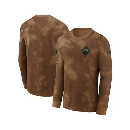 ナイキ メンズ シャツ トップス Men's Brown Los Angeles Chargers Salute To Service Long Sleeve T-Shirt Brown ナイキ メンズ シャツ トップス Men's Brown Los Angeles Chargers Salute To Service Long Sleeve T-Shirt Brown