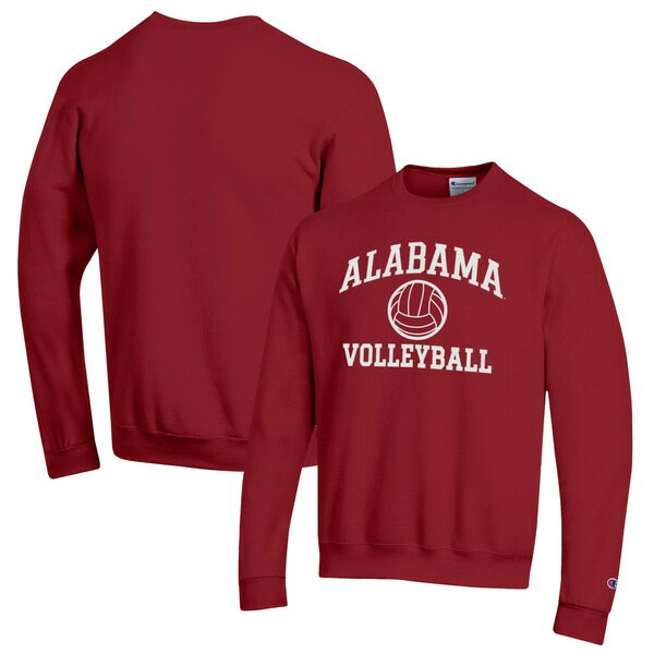 楽天astyチャンピオン メンズ パーカー・スウェットシャツ アウター Alabama Crimson Tide Champion Volleyball Icon Powerblend Pullover Sweatshirt Crimson