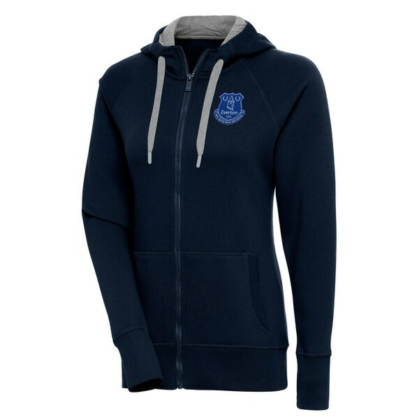 アンティグア レディース ジャケット＆ブルゾン アウター Everton Women's Takeover FullZip Hoodie Navy