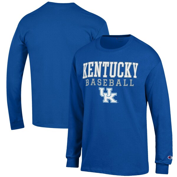 チャンピオン メンズ Tシャツ トップス Kentucky Wildcats Champion Baseball Stack Long Sleeve TShirt Royal