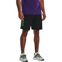 アンダーアーマー メンズ ランニング スポーツ Under Armour Men's Yard Baseball Shorts Black/Lime/Purple