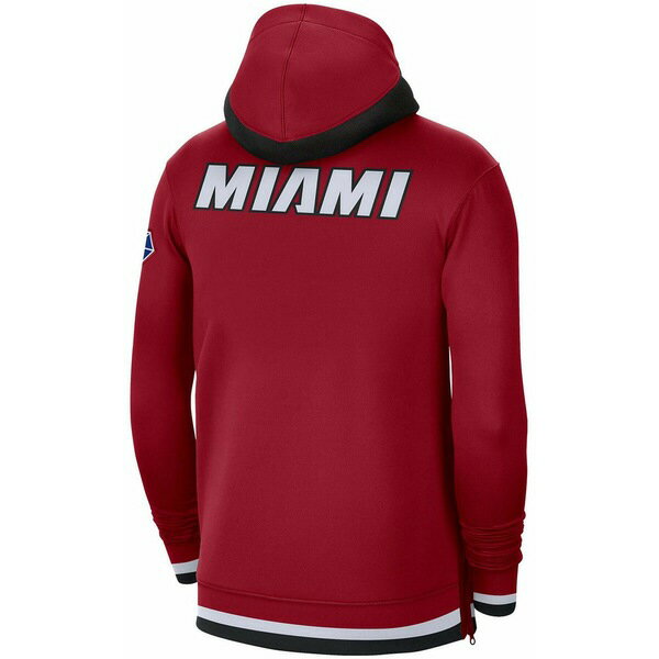 ナイキ メンズ パーカー・スウェットシャツ アウター Men's Miami Heat 75th Anniversary Performance Showtime Hoodie Full-Zip Jacket Red