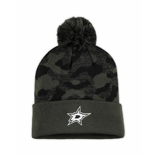 アディダス メンズ 帽子 アクセサリー Men's Camo Dallas Stars Military-Inspired Cuffed Pom Knit Hat Camo