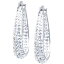  ٥ˡ ǥ ԥ ꡼ Crystal Pavé In &Out Oval Hoop Earrings in Sterling Silver, Created for Macy's Sterling Silver