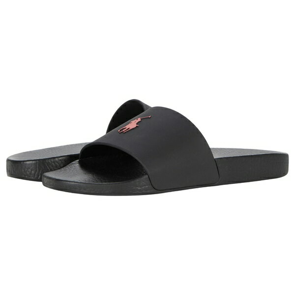 ラルフローレン メンズ サンダル シューズ Polo Slide Sandal Black/Red