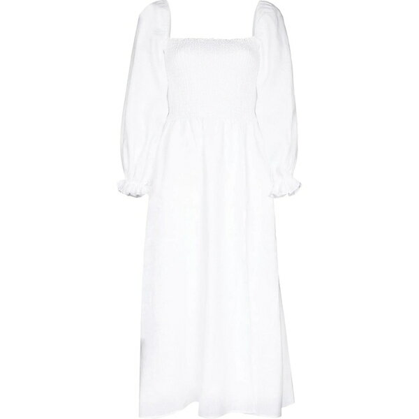 リフォメーション レディース ワンピース トップス Gitane スクエアネック ドレス off-white White Linen