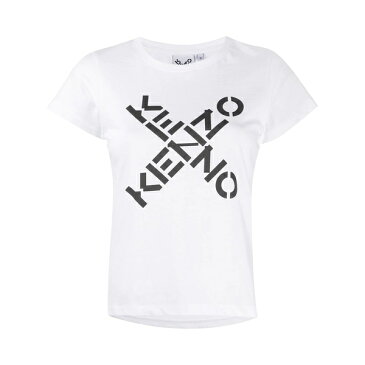 ケンゾー レディース Tシャツ トップス ロゴ Tシャツ White