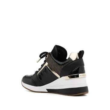 マイケルコース レディース スニーカー シューズ Georgia ウェッジスニーカー Black Brown White