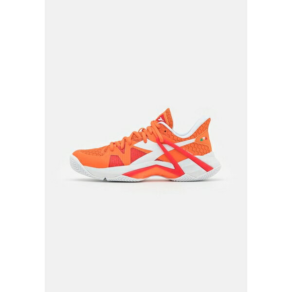 ディアドラ レディース テニス スポーツ ICON CLAY - Clay court tennis shoes - vermillion orange/white