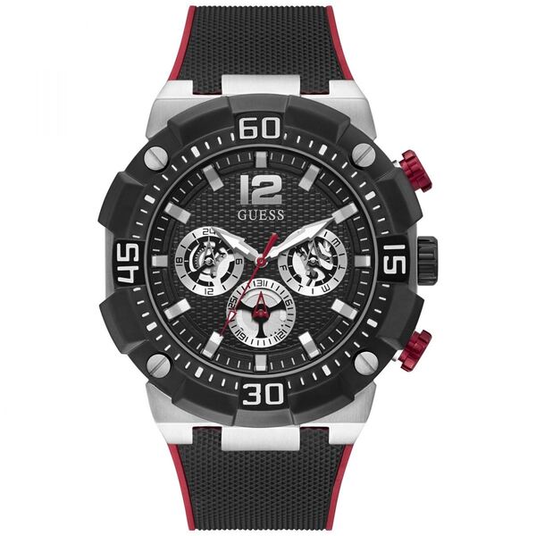 【送料無料】 ゲス メンズ 腕時計 アクセサリー Guess Navigator Sport Black Watch GW0264G1 Silver and Black