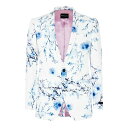 【送料無料】 ウィズアウトプレジュデス メンズ ジャケット＆ブルゾン アウター Print Floral Suit Jacket White/Blue