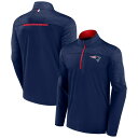 ファナティクス メンズ パーカー・スウェットシャツ アウター New England Patriots Fanatics Branded Defender HalfZip Top Navy