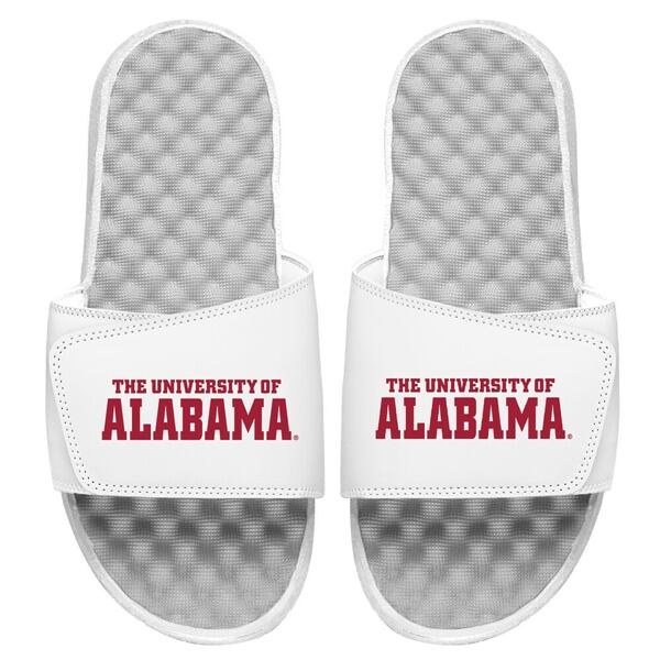 アイスライド メンズ サンダル シューズ Alabama Crimson Tide ISlide Wordmark Slide Sandals White 1