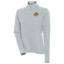 アンティグア レディース パーカー・スウェットシャツ アウター Los Angeles Lakers Antigua Women's Milo QuarterZip Pullover Top Heather Gray