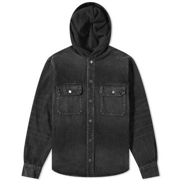 アミリ メンズ シャツ トップス AMIRI Denim Hooded Overshirt Black