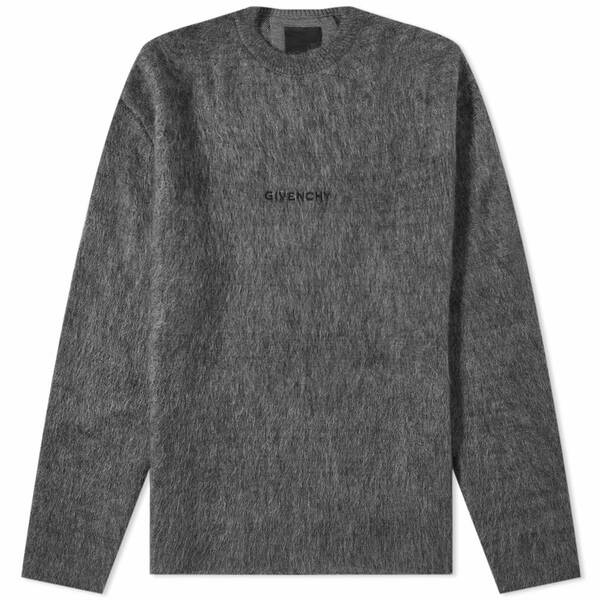 ジバンシー メンズ パーカー・スウェットシャツ アウター Givenchy Bart Dog Mohair Crew Knit Grey