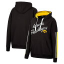 コロシアム レディース パーカー スウェットシャツ アウター Iowa Hawkeyes Colosseum Women 039 s Serena Oversized Sleeve Striping VNeck Pullover Hoodie Black