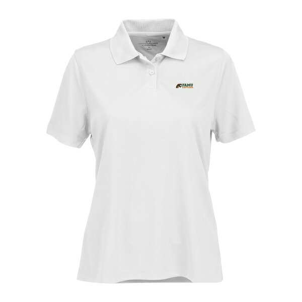 ビンテージアパレル レディース ポロシャツ トップス Florida A&M Rattlers Women's Vansport Omega Plus Size Tech Polo White