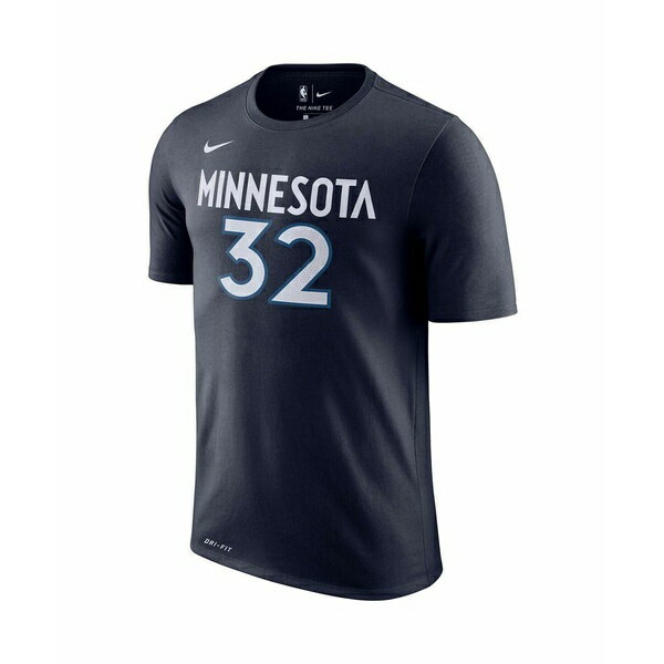 ナイキ メンズ Tシャツ トップス Men's Karl-Anthony Towns Navy Minnesota Timberwolves Player Name and Number Performance T-shirt Navy