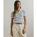 ラルフローレン レディース ニット&セーター アウター Women's Striped Cable-Knit Cotton Polo Sweater White...
