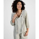 ジェイエムコレクション レディース カットソー トップス Petite Tie-Neck Embellished Pintuck-Trim Top, Exclusively at Macy's Stonewall(4)
