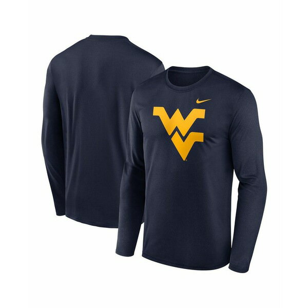 楽天astyナイキ メンズ シャツ トップス Men's Navy West Virginia Mountaineers Primetime Primary Legend Long Sleeve T-Shirt Navy