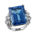 デルマール レディース リング アクセサリー Blue Topaz (28 1/4 ct. t.w.) and Diamond (1 3/4 ct. t.w.)...