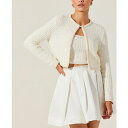 アストール レディース ニット&セーター アウター Women's Blaise Cropped Cardigan Sweater Cream