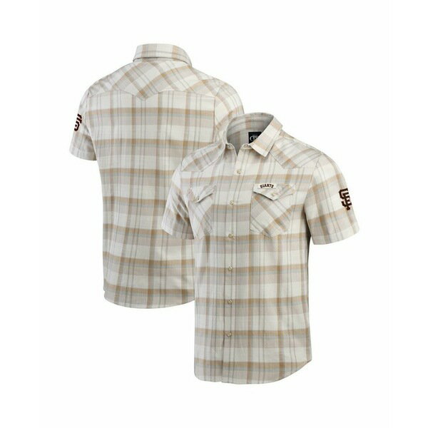 ファナティクス メンズ シャツ トップス Men's Gray San Francisco Giants Plaid Full-Snap Shirt Gray(4)