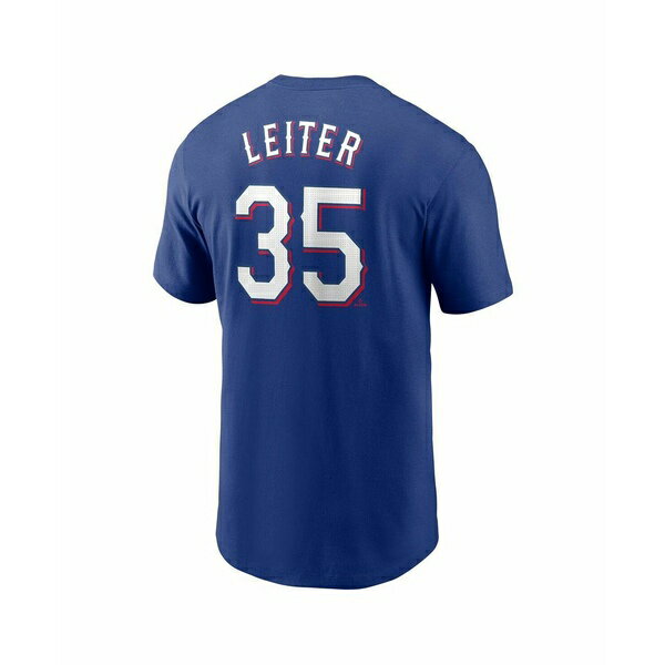 ナイキ メンズ シャツ トップス Men's Jack Leiter Royal Texas Rangers Fuse Name Number T-Shirt Royal