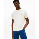 トミー ヒルフィガー メンズ シャツ トップス Men's Relaxed Fit Short Sleeve Crewneck Logo Graphic T-Shirt Ivory Petal