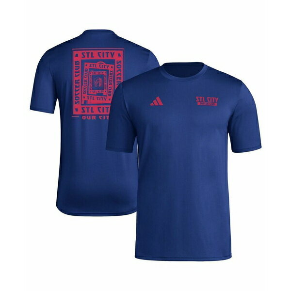アディダス メンズ シャツ トップス Men's Navy St. Louis City SC Local Wrap T-Shirt Navy