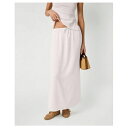 ウィ ウォー ワット レディース スカート ボトムス Women's Tie Waist Linen Skirt Classic white(4)