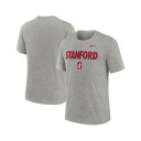 ナイキ メンズ シャツ トップス Men's Heather Gray Stanford Cardinal Campus Local Tri-Blend T-S...