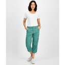 スタイルアンドコー レディース カジュアルパンツ ボトムス Women's Cargo Capri Pants, Regular & Petite, Created for Macy's Kendal Green