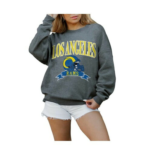 ゲームデイ レディース カットソー トップス Women's Charcoal Los Angeles Rams Seal The Deal Premium Fleece Drop Shoulder Pullover Sweatshirt Charcoal ゲームデイ レディース カットソー トップス Women's Charcoal Los Angeles Rams Seal The Deal Premium Fleece Drop Shoulder Pullover Sweatshirt Charcoal