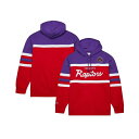 ミッチェル&ネス メンズ パーカー・スウェットシャツ アウター Men's Red/Purple Toronto Raptors Head Coach Pullover Hoodie Red, Purple