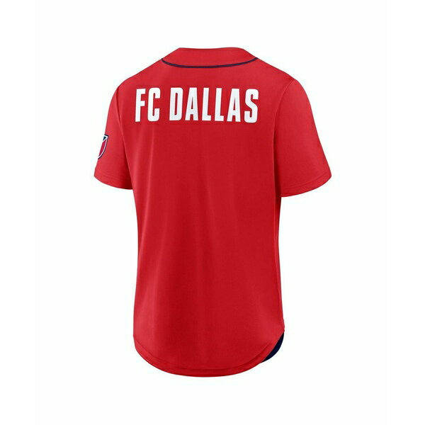 ファナティクス メンズ シャツ トップス Men's Red FC Dallas Injury Time Baseball Jersey Red