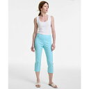 ジェイエムコレクション レディース カジュアルパンツ ボトムス Women's Pull-On Capri Tummy-Control Pants, Exclusively at Macy's Teal Spark