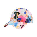ニューエラ レディース 帽子 アクセサリー Women's White Texas Rangers Watercolor 9TWENTY Adjustable Hat White(4)