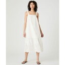 フレンチコネクション レディース ワンピース トップス Women's Cotton Eyelet-Hem Midi Dress Summer White